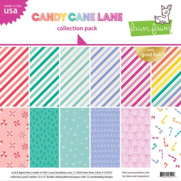 Lawn Fawn 12X12 Collection Pack, Candy Cane Lane