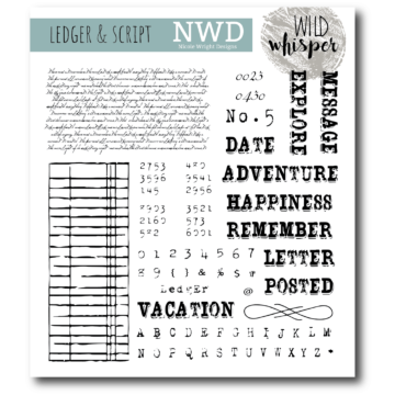 Wild Whisper - NICOLE WRIGHT LEDGER & SCRIPT - 6X6 STAMP SET