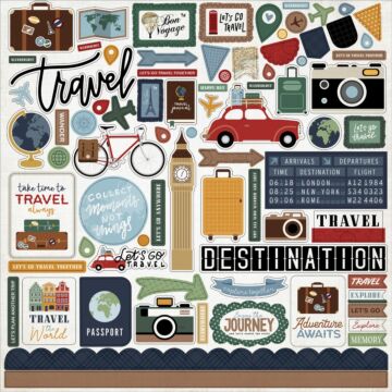 Echo Park Let‚Äôs Go Travel Element Sticker