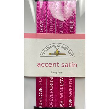 Doodlebug Ribbon - Accent Satin - Loopy Love