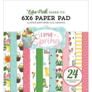 Echo Park - 6"x6" Paper Pad - I Love Spring