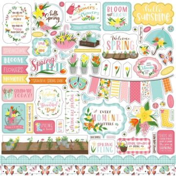 Echo Park I LOVE SPRING ELEMENT STICKER