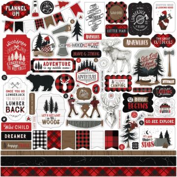 Echo Park LET'S LUMBERJACK ELEMENT STICKER