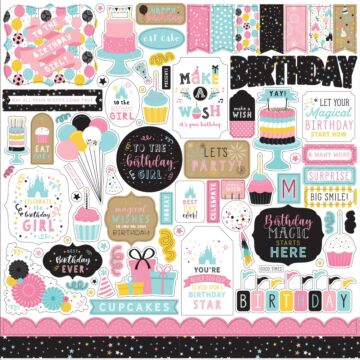 Echo Park Magical Birthday Girl Element Sticker