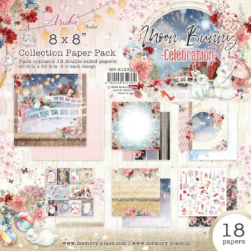 Memory-Place Asuka Studio 8X8 Collection Pack, Moon Bunny Celebration