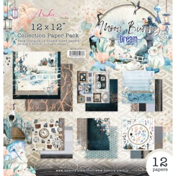 Memory-Place Asuka Studio 12X12 Collection Pack, Moon Bunny Dream
