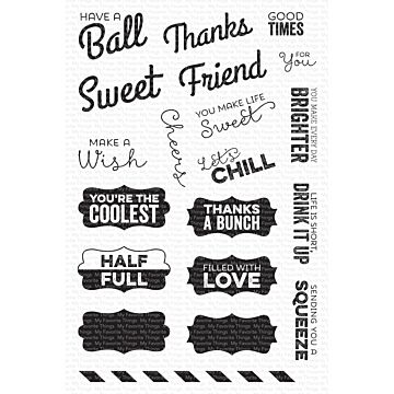 My Favorite Things Clear Stamp, Mason Jar Labels
