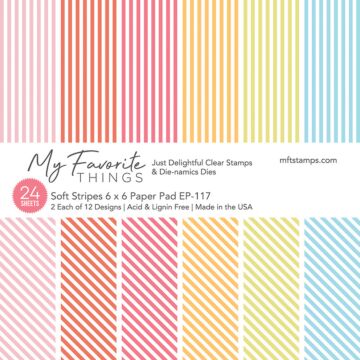 My Favorite Things 6X6 Paper Pad, Soft Stripes