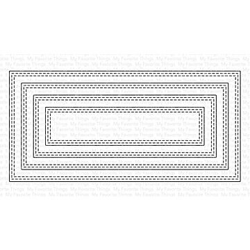 My Favorite Things Die-namics Die Mini Slimline Double Stitched Rectangle