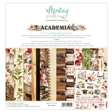 Mintay Papers 12X12 Paper Set, Academia