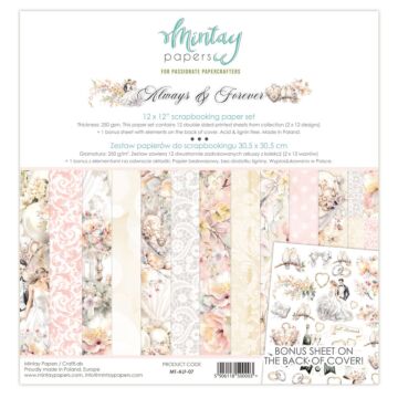 Mintay Papers 12X12 Paper Set, Always & Forever