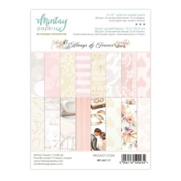 Mintay Papers 6X8 Add-on Paper Pad, Always & Forever