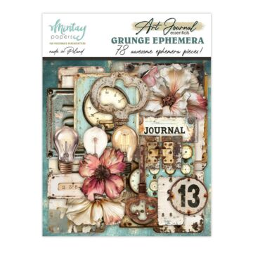 Mintay Papers Art Journal Ephemera Pack, Grunge (78pc)