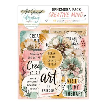 Mintay Papers Creative Mind (68pc) Art Journal Ephemera Pack