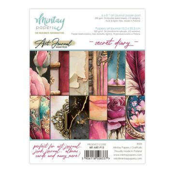 Mintay Papers Secret Diary 6X8 Art Journal Paper Pad