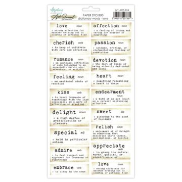 Mintay Papers 6X12 Art Journal Paper Stickers, Dictionary Words - Love
