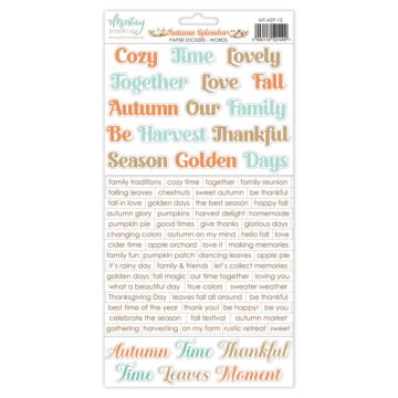 Mintay Papers 6X12 Paper Stickers, Autumn Splendor - Words