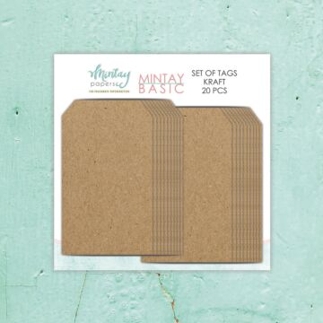 Mintay Papers Mintay Basic Tags Set, Kraft (20pc)