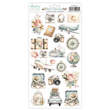 Mintay Papers 6X12 Paper Stickers, Bon Voyage - Elements