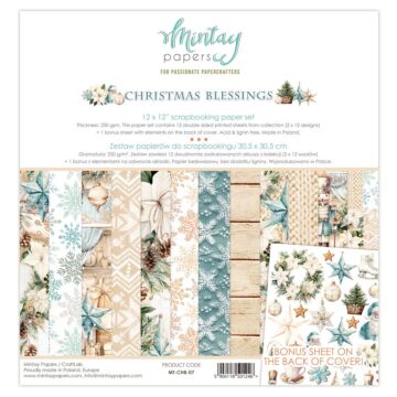Mintay Papers 12X12 Paper Set, Christmas Blessings
