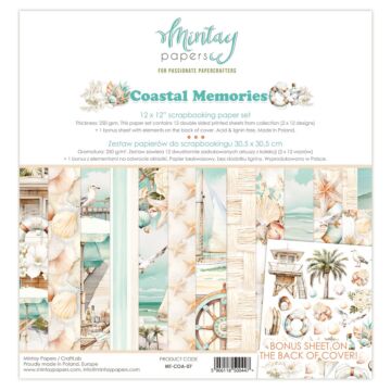 Mintay Papers 12X12 Paper Set, Coastal Memories