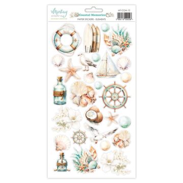 Mintay Papers 6X12 Paper Stickers, Coastal Memories - Elements