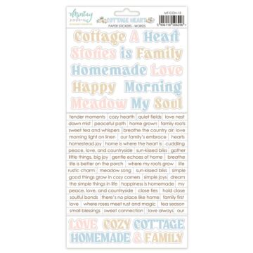 Mintay Papers 6X12 Paper Stickers, Cottage Heart - Words