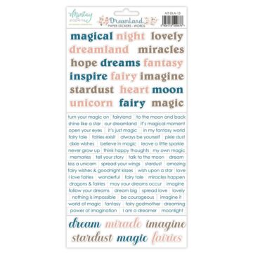 Mintay Papers 6X12 Paper Stickers, Dreamland - Words