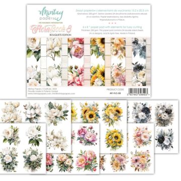 Mintay Papers 6X8 Paper Pad, Flora Book 8