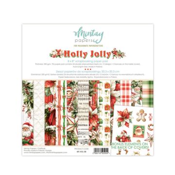 Mintay Papers 8X8 Paper Pad, Holly Jolly