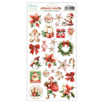 Mintay Papers 6X12 Paper Stickers, Holly Jolly - Elements