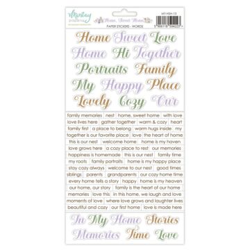 Mintay Papers 6X12 Paper Stickers, Home Sweet Home - Words