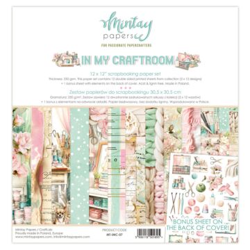 Mintay Papers 12X12 Paper Set, In My Craftroom
