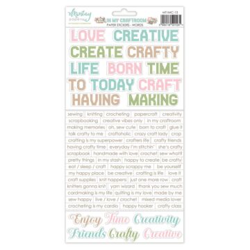 Mintay Papers 6X12 Paper Stickers, In My Craftroom - Words