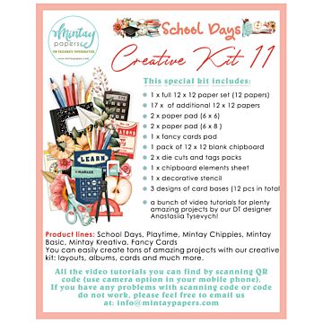 Mintay Papers Creative Kit, School Days