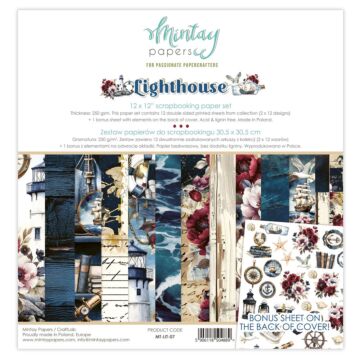 Mintay Papers 12X12 Paper Set, Lighthouse