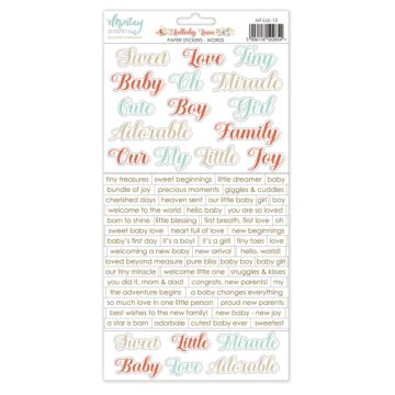 Mintay Papers 6X12 Paper Stickers, Lullaby Lane - Words