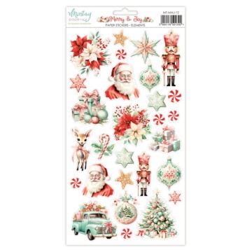 Mintay Papers 6X12 Paper Stickers, Merry & Joy - Elements