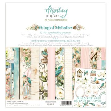 Mintay Papers 12X12 Paper Set, Winged Melodies