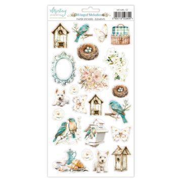 Mintay Papers 6X12 Paper Stickers, Winged Melodies - Elements