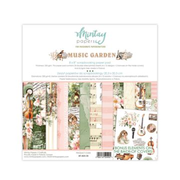 Mintay Papers 8X8 Paper Pad, Music Garden