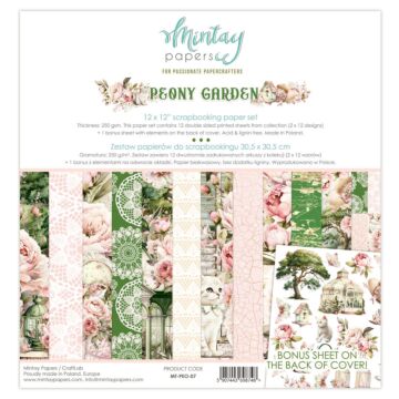 Mintay Papers 12X12 Paper Set, Peony Garden