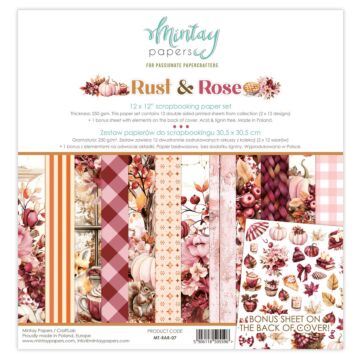 Mintay Papers 12X12 Paper Set, Rust & Rose