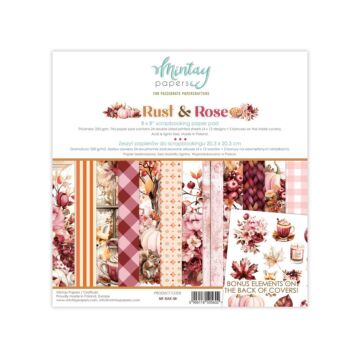Mintay Papers 8X8 Paper Pad, Rust & Rose