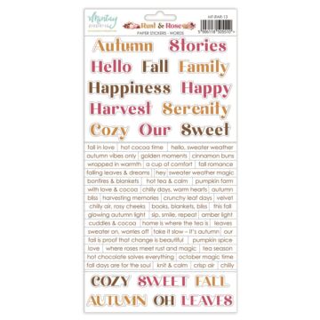 Mintay Papers 6X12 Paper Stickers, Rust & Rose - Words