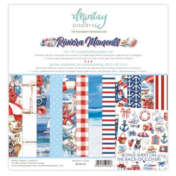 Mintay Papers 12X12 Paper Set, Riviera Moments