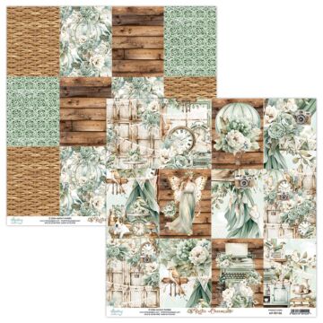 Mintay Papers 12X12 Patterned Paper, Rustic Charms 06