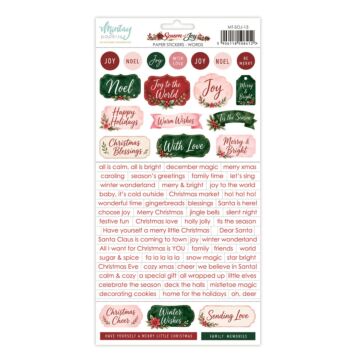Mintay Papers Season of Joy 6X12 Paper Stickers - Words