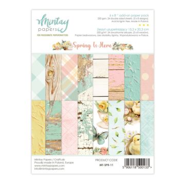 Mintay Papers 6X8 Add-on Paper Pad, Spring is Here