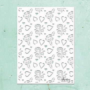 Mintay Kreativa Stencil, Hearts & Roses